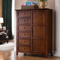 Meng Hanmei style solid wood cabinets solid wood functional cabinets bedroom cabinets cabinets American room cabinets