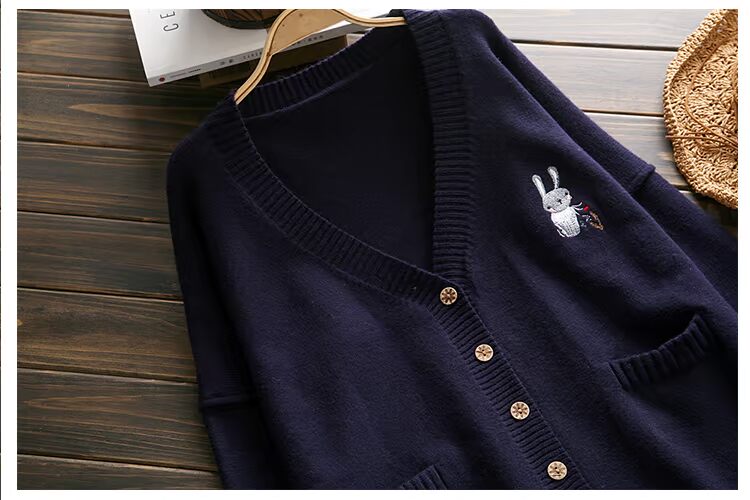 Áo bà bầu mặc mùa thu cho bà bầu đan áo len cardigan nữ hai mảnh rộng phiên bản Hàn Quốc của áo sơ mi dài tay cotton ao bau xiteen