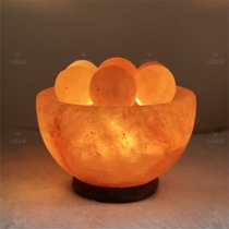 Salt lamp Himalayan crystal salt lamp Cornucopia dimming creative S-class decorative lamp Feng Shui health bedside lamp