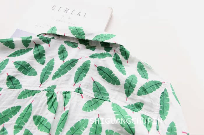 Mùa xuân 2018 của phụ nữ mới văn chương quạt màu xanh lá cây in rời phần dài tay áo cotton sợi dài tay phụ nữ áo sơ mi nữ form rộng
