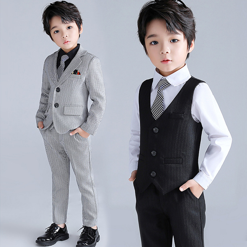 Children's gown small suit suit boy 2021 Autumn winter new Inn Wind chair Performance walking show Flower Fairywear