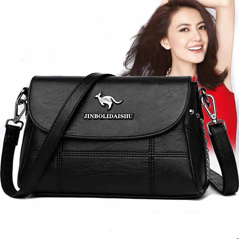 Hong Kong First-Layer Cowhide Genuine Leather 2026 New Single-Shoulder Crossbody Bag for Women, Korean Style Versatile Large-Capacity Small Bag Trendy