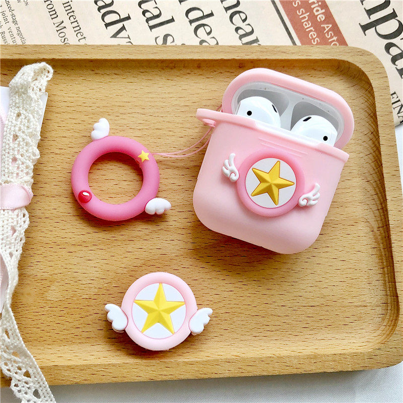 AirPods2 Protective Case Silicone Girl Cute Cartoon Korea Applicable to Apple Wireless Bluetooth Headphones Soft Shell