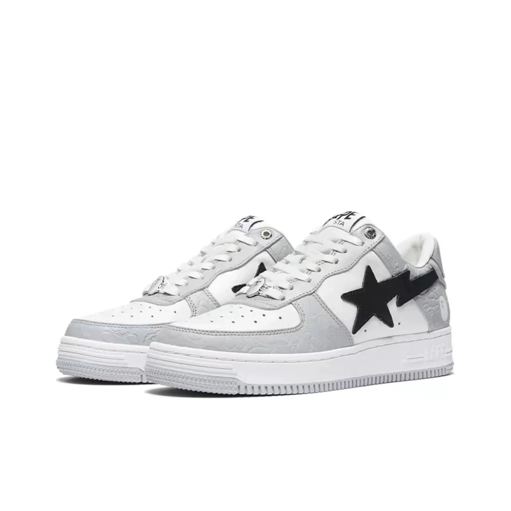 BAPESTA LOW SK8 dunk скейтборд молодежные черные лаковые кроссовки модное повседневное настроение контрастные низкий топ
