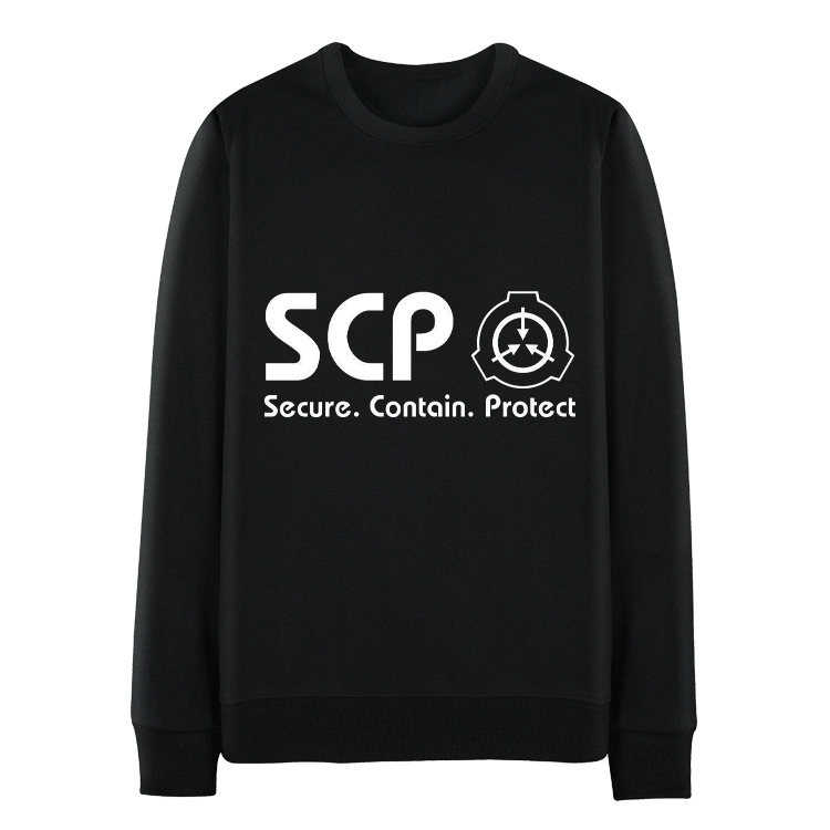 SCP Foundation Hoodless Sweater Anime Ngoại vi bệnh thứ hai Đàn ông và phụ nữ Mùa xuân và mùa thu dài tay áo mỏng - Carton / Hoạt hình liên quan