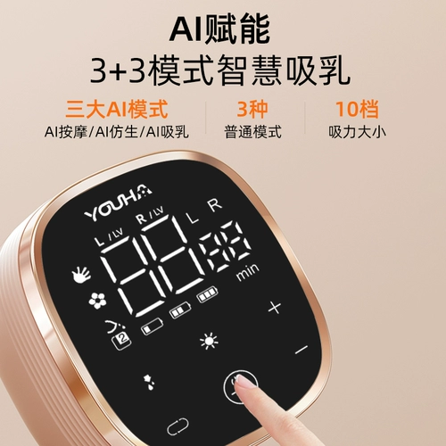 Двусторонний электрический молокоотсос, безболезненный автоматический массажер, полностью автоматический
