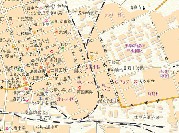 北安市地图高清图-千图网