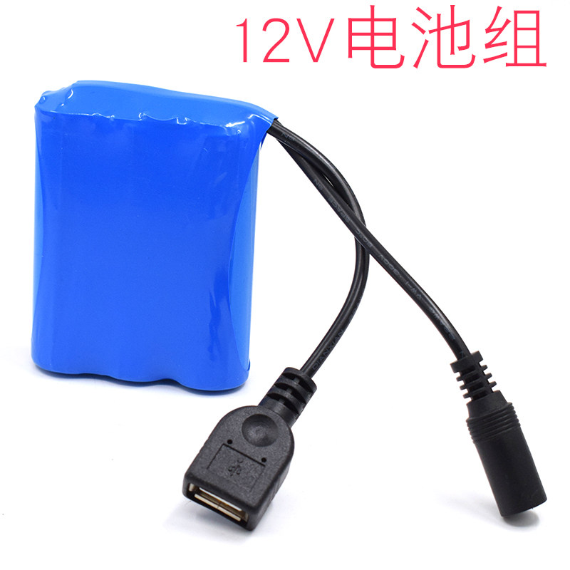 12v battery pack DC male and female plug 18650 battery 12v special battery for electric soldering iron