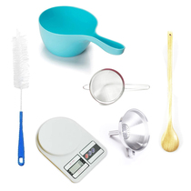 Enzyme mother to make enzyme special tools 6-piece set Long bottle brush funnel water scoop filter mixing spoon Electronic scale