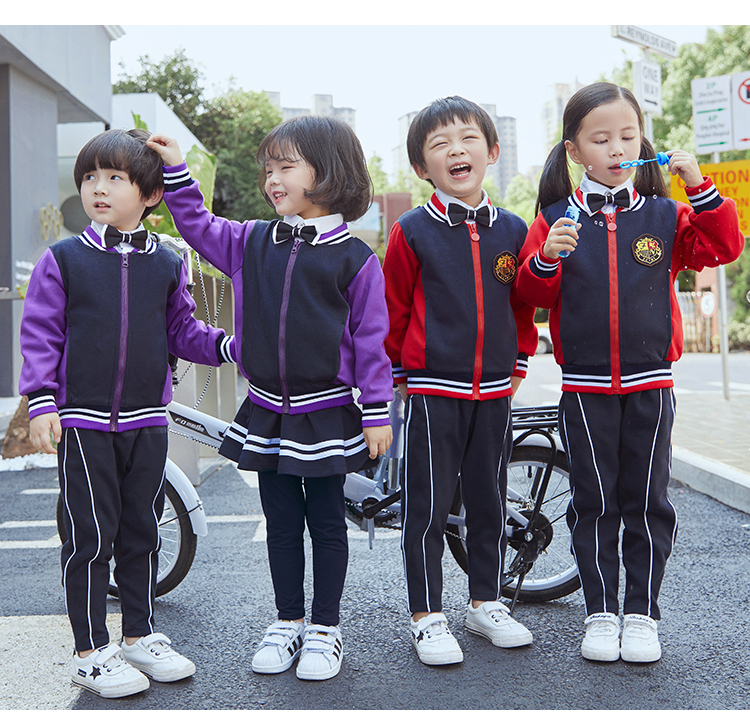 Quần áo mẫu giáo cotton mới mùa xuân và mùa thu trẻ em tiểu học nam và nữ thể thao đồng phục phù hợp với lớp học shop quần áo trẻ em đẹp