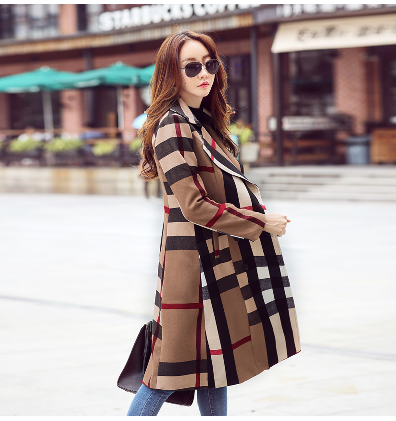 Cần bán áo dài cho nữ với áo khoác len thắt lưng hoang dã Trang web chính thức của Jingdong Mall Vipshop Mushroom Street áo dạ tweed dáng dài