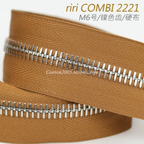 Original clothing Swiss riri zipper M6 Number of metal zipped nickel color COMBI 2221 hard cloth