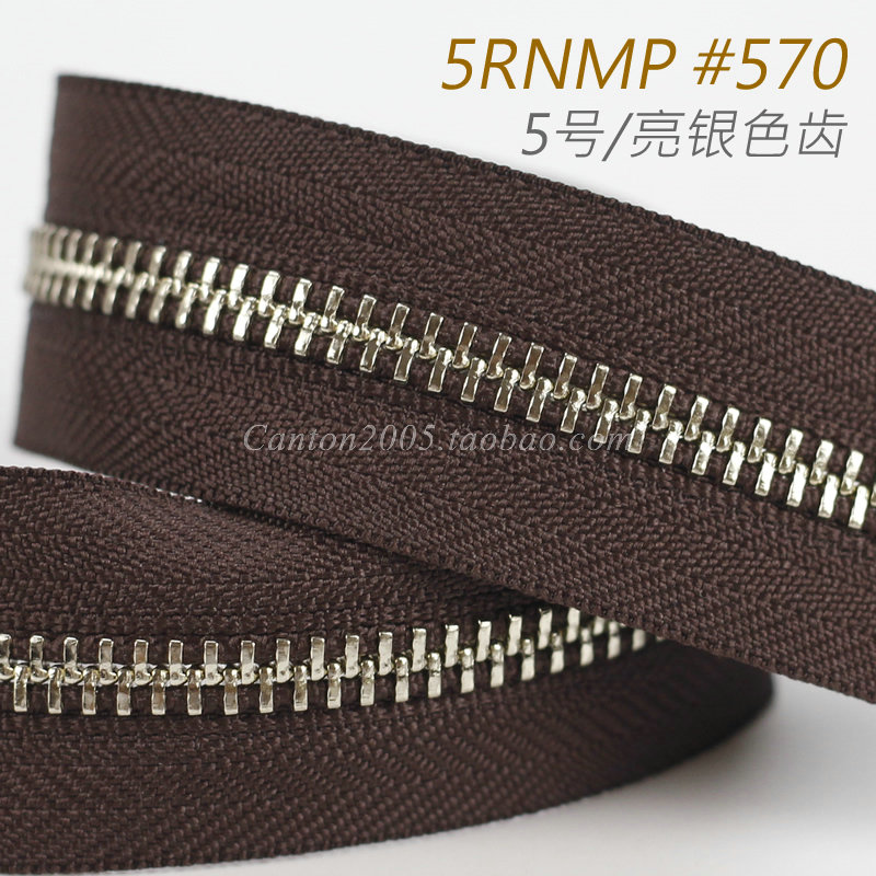 Japanese EV Series Y Tooth 5 bidirectional metal pull chain 5RNMP #570 silver teeth 1 m