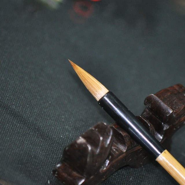 Shanghai Zhou Huichen Authentic Brush, Tiger Brand, De Xin Regular Script, Wolf Hair Short Nib, Small Size, Calligraphy, Small Regular Script, Beginner, Student