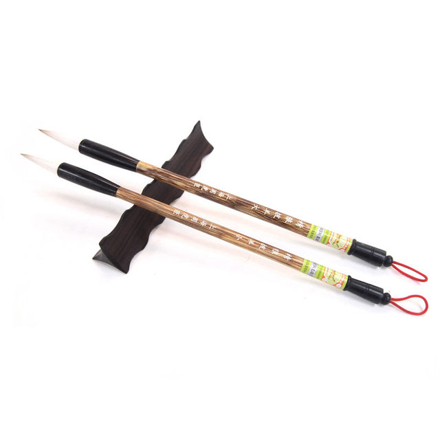 Shanghai Zhou Huichen Calligraphy Brush, Seven Wolves and Three Sheep Medium-Sized Brush, Wolf and Sheep Mixed Bristles, for Calligraphy, Regular Script, Cursive Script, and Clerical Script, Professional Grade, Medium Size