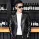 Hained leather leather new top layer leather nam mùa thu áo khoác trẻ trung đoạn ngắn Quần áo đẹp trai đi xe máy - Quần áo lông thú áo khoác da nam