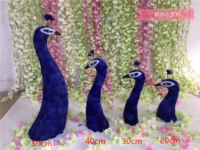 Simulated Peacock Head, Blue Peacock Head, Peacock Banquet Decoration, Peacock Head Model, Feathered Peacock Head, Peacock Head Ornament
