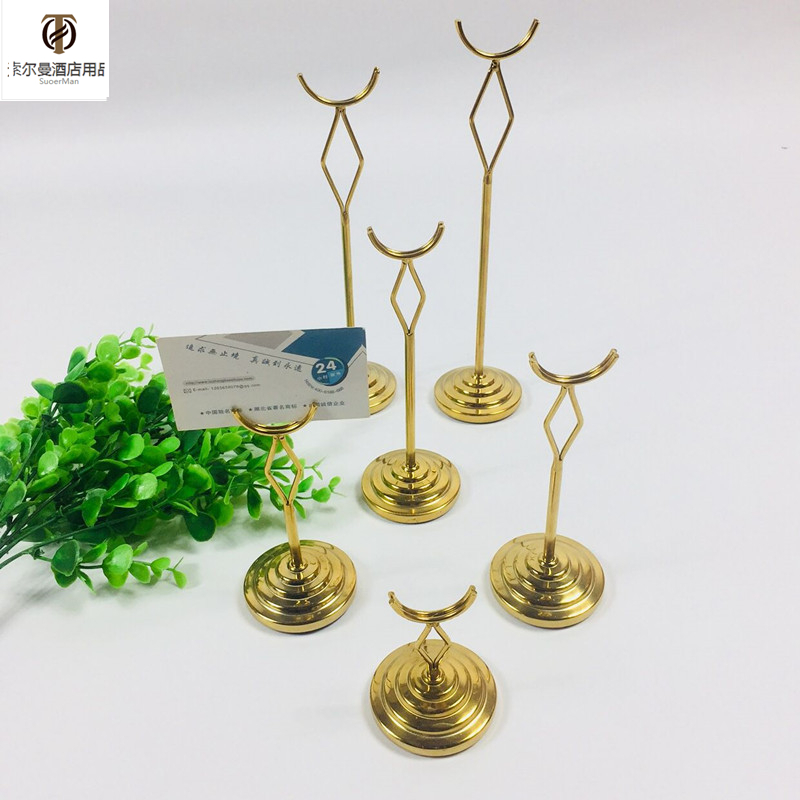 Eurotitanium Alloy Stainless Steel Dining Card Holder plate number plate Wedding Table Card Table Card Table Card Hotel Banquet Dish holder