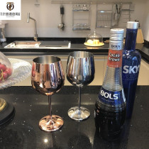 Stainless steel wine wine restaurant ice cream dessert Cup Goblet Cocktail glass wine wine glass bar ornaments