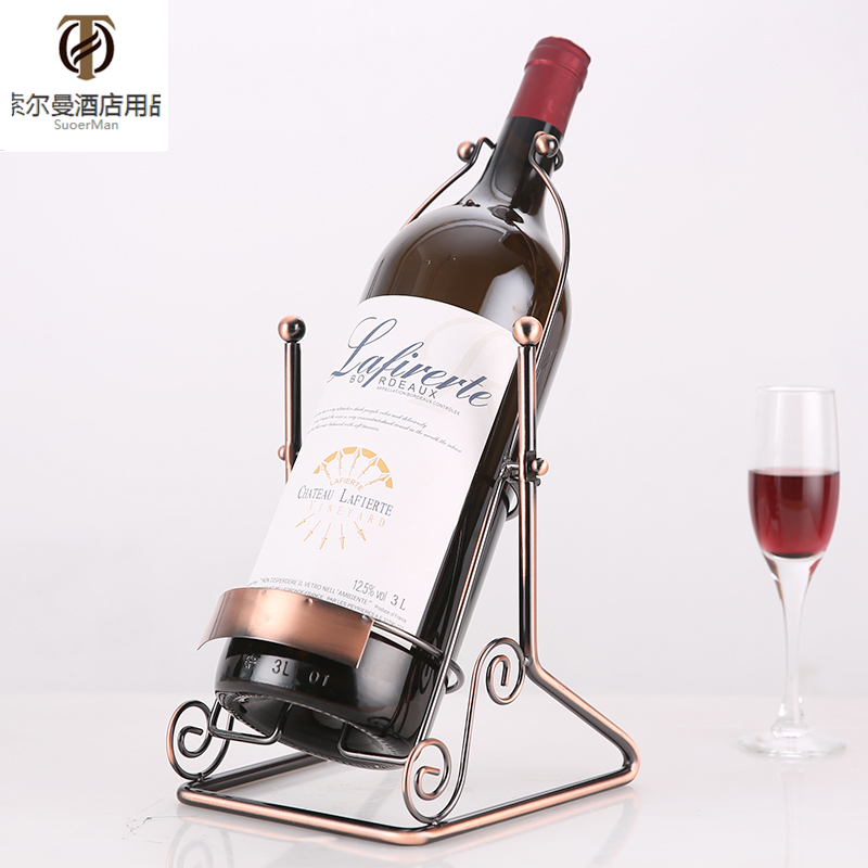 European 5L big bottle red wine rack creative wine shelf 3 liter bottle Champagne wine bottle rack red wine holder ornaments