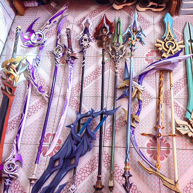 原神天空之剑1:1比例可手持纸模 Cosplay周边DIY道具
