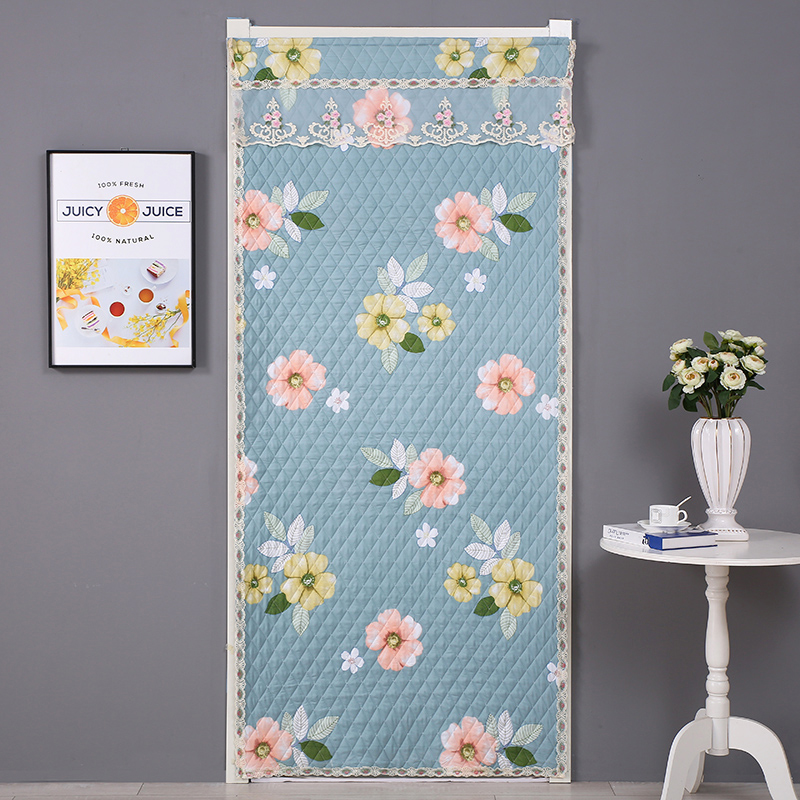 Winter cotton door curtain free of punch thickened anti-cold air wind door curtain bedroom Kitchen Living Room Home Decoration Partition Window