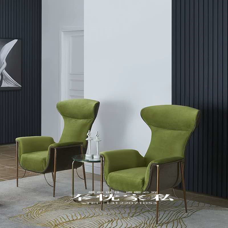 New no installation Description Living room chair Nordic light lavish single sofa Leisure chair designer hotel reception chair