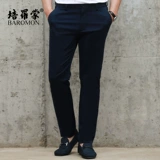 Весенние однотонные штаны, 2020, тренд сезона, для мужчины среднего возраста, свободный прямой крой