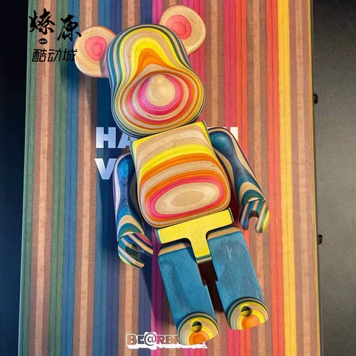 Bearbrick x haroshi Vertical 400% радужного Juping Bear