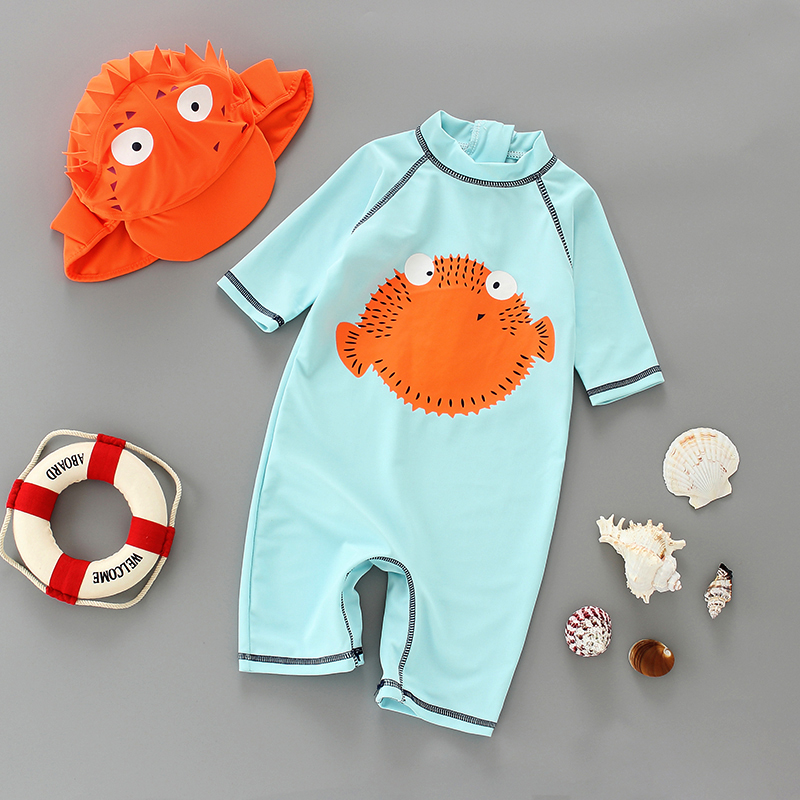 Đồ bơi cho trẻ em bé trai Xiêm Set Boy Dễ thương cho bé 1-3 tuổi Đồ bơi cho trẻ em - Bộ đồ bơi của Kid bộ bơi trẻ em