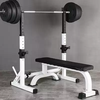 Squat rack barbell rack horizontal push rack squat equipment fitness equipment multifunctional barbell set household squat bracket