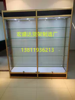 Car beauty products showcase Boutique counter showcase Glass jewelry sample accessories cabinet Cushion shelf with lock