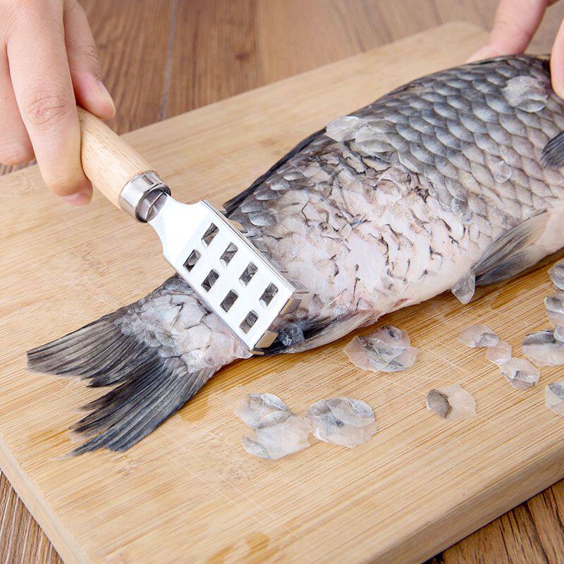 Japan Manual Fish Scale Shave Scalper Fish Scales to Fish Scale Tool Kill Fish Knife Brushed Fish Scalemaker Kitchen supplies