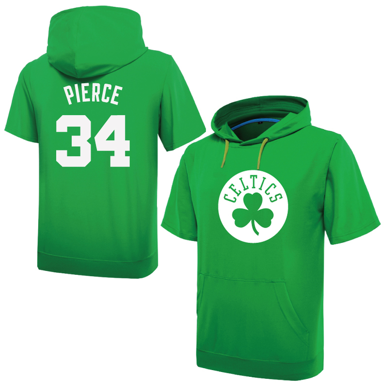 Spring, Summer, and Autumn Celtics No. 34 Pierce Jersey Training Wear Pure Cotton Terry Short-Sleeve T-Shirt Sweatshirt Hoodie