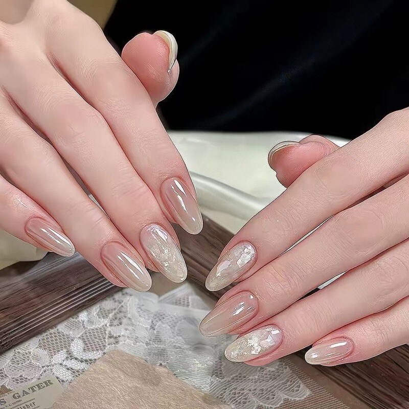 【Haili Acetic Acid】Purely Handmade Wearable Nails with a High-End Feel, Whitening Effect, Nail Stickers, Finished Fake Nails, Removable 【Haili Acetic Acid】Purely Handmade Wearable Nails with a High-End Feel, Whitening Effect, Nail Stickers, Finished Fake Nails, Removable
