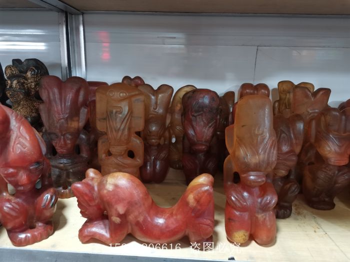 Ancient Playing Stone Ware Antique Miscellaneous Collection Antique Red Mountain Culture Red Crystal Sun God Expensive people can actually make a selection of stock