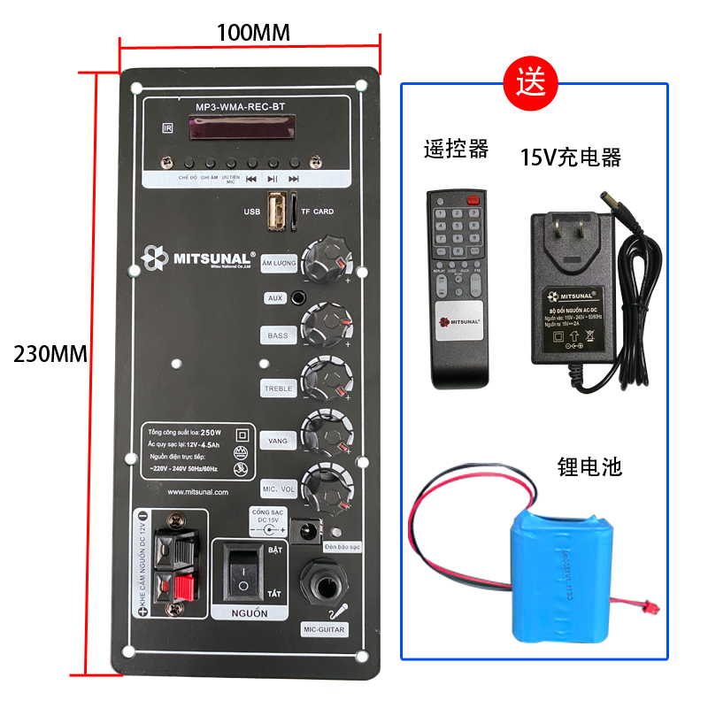 6 inch 8 inch 10 inch 12 inch battery lever audio power amplifier board 12v motherboard Bluetooth high power maintenance dedicated