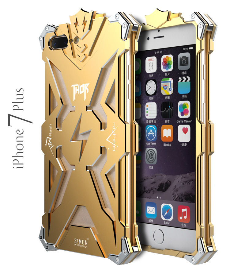 SIMON THOR Aviation Aluminum Alloy Shockproof Armor Metal Case Cover for Apple iPhone  7 Plus & iPhone 7