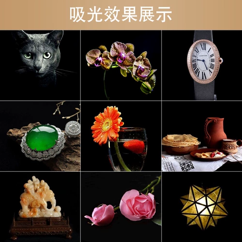 [Модернизированный и утолщенный] Черная светопоглощающая фоновая ткань для студии, профессиональная съемка видео, черная ткань, женщина-ведущая, Интернет-знаменитость, высококачественный специальный сплошной цвет, бархатная фотосъемка, поддержка занавеса, фоновая рамка