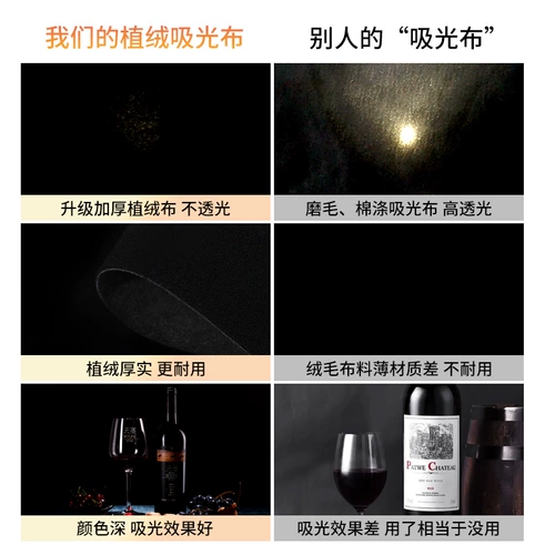 [Модернизированный и утолщенный] Черная светопоглощающая фоновая ткань для студии, профессиональная съемка видео, черная ткань, женщина-ведущая, Интернет-знаменитость, высококачественный специальный сплошной цвет, бархатная фотосъемка, поддержка занавеса, фоновая рамка