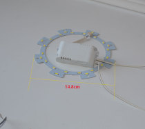 Integrated ceiling bath bully with round light LED strip instead of 22W tube or home modification