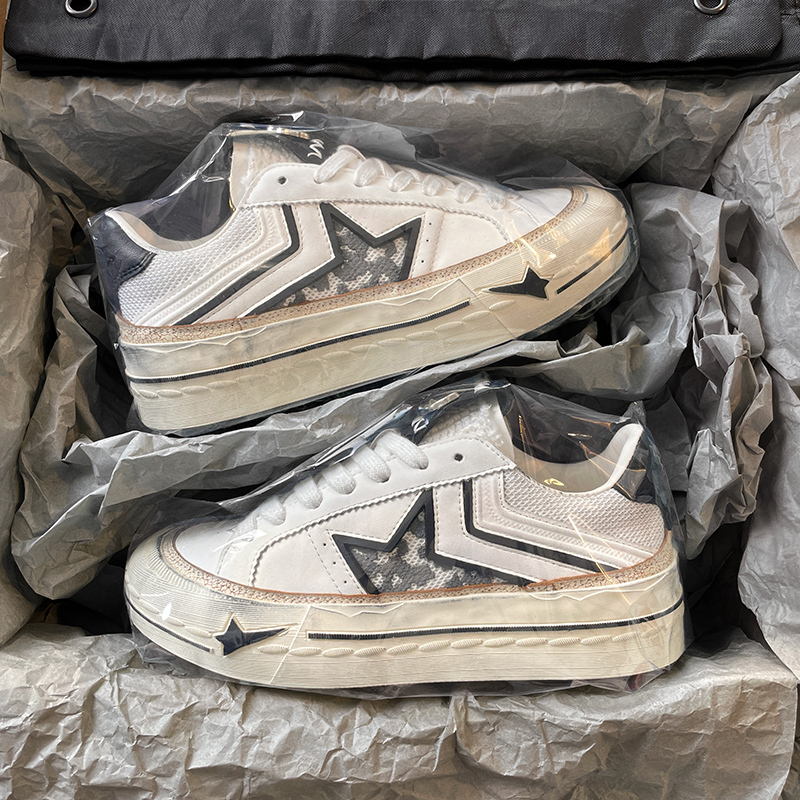Hong Kong Genuine Reshape Star Sneakers for Women 2026 New Versatile Sports Casual Shoes That Are Comfortable and Not Tiring, Retro White Shoes