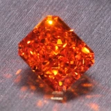 Прямоугольный оранжевый драгоценный камень для кольца, кольцо, подвеска, с драгоценным камнем, легкий роскошный стиль