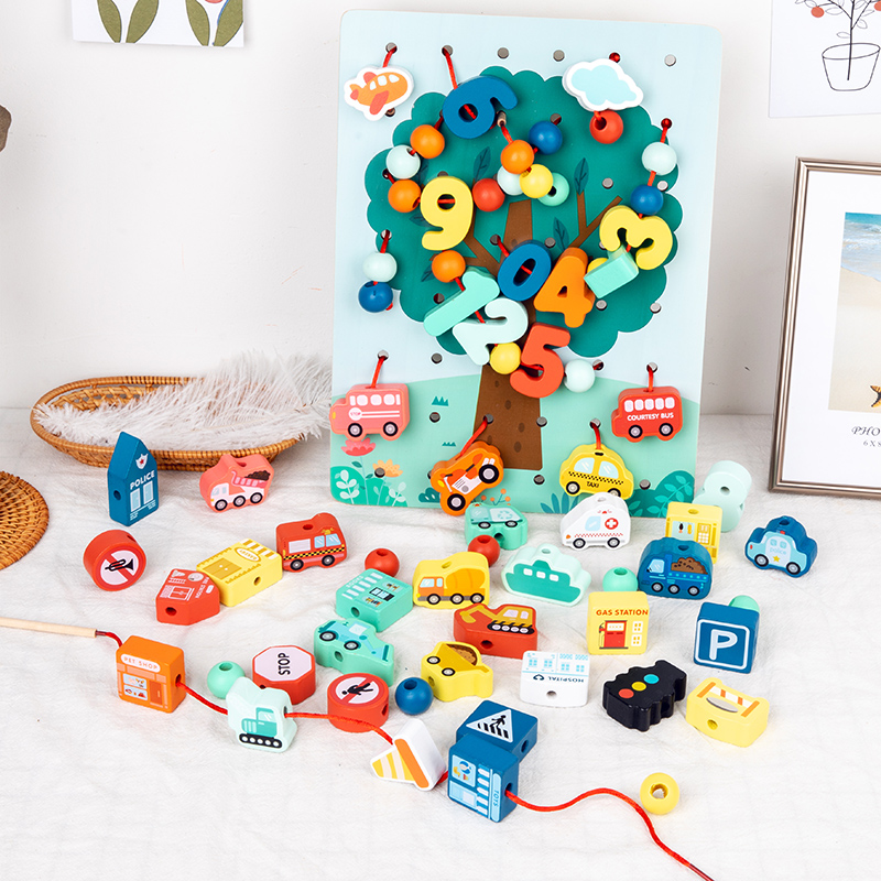 Baby boy string Everest Puzzle Toy Baby early teaching threading building blocks Brain 1-2-Year-Old Half Male Girl 3-4