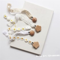 ins Korean baby pacifier clip teether anti-lost chain small daisy lace beech anti-lost chain baby bite music