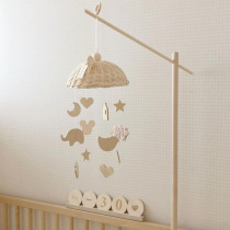 Simple DIY crib bell bracket wooden mosquito net hanging pole bed bell accessories newborn comfort pendant toy