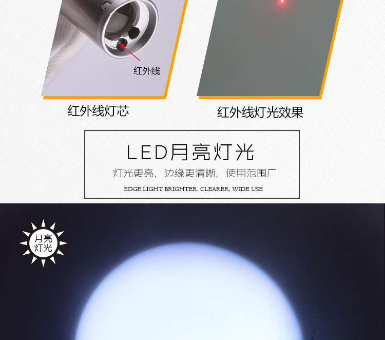 Đèn pin sạc mini USB Glare nhà ngoài trời hồng ngoại laser con trỏ ánh sáng có thể là giả đèn pin nhỏ đèn pin đội đầu siêu sáng 200w