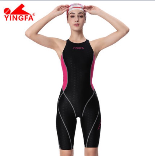 English Hair 953 Professional Connected Woman 50% Middle Leg Mercerized Professional Race Swimsuit Adult Children No Chest Cushion
