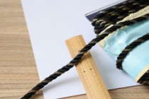 Imported black clip light glitter rayon blended thick twist rope decorative rope accessories diameter about 6mm