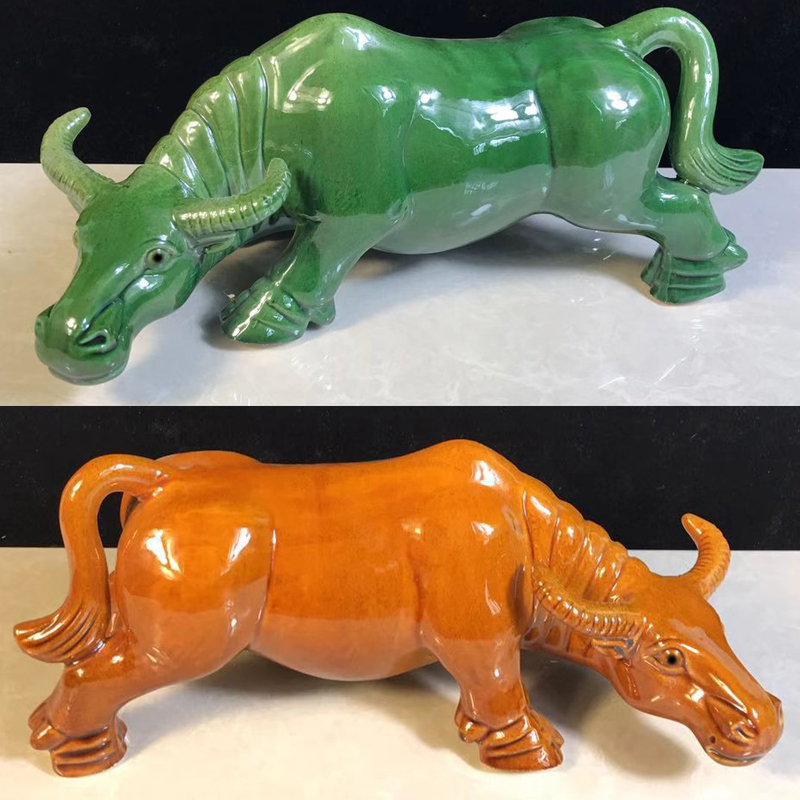 Drinking Water Cow Tang Sancai Ceramic Bathroom Kitchen Buffalo Yellow Crafts Zodiac Cow Ornaments to Attract Wealth and Town House Drinking Water Cow Tang Sancai Ceramic Bathroom Kitchen Buffalo Yellow Crafts Zodiac Cow Ornaments to Attract Wealth and Town House